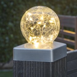 AS 1x Zaunbeleuchtung mit Sensor 10 LED Zaun Beleuchtung Solar Pfostenbeleuchtung AS