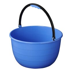 Runde Waschschüssel Plastik mit Henkel, Volumen 15L, Durchmesser Ø35cm, Höhe 21cm - Ideal für Camping & Vielzweckeimer