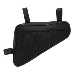 Fahrradtasche Rahmentasche 29x21x6cm Schwarz mit Reißverschlussfach und Netzfächern Dreieck Rahmen Tasche für Fahrrad