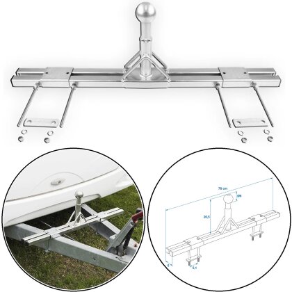 Aufnahme Fahrradträger für Deichsel (niedriges Modell) – Deichseladapter für Fahrradträgern, Grundträger bis 50 kg