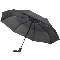 Regenschirm vollautomatik Mini Ø97 Damen Mädchen Herren Fiberglasspeichen schw.
