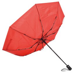 Regenschirm auf-zu Automatik Mini Ø97 Damen Mädchen Herren Fiberglasspeichen rot