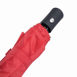 Regenschirm auf-zu Automatik Mini Ø97 Damen Mädchen Herren Fiberglasspeichen rot