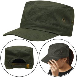 Military-Cap Dunkelgrün mit 4 Luftlöchern...