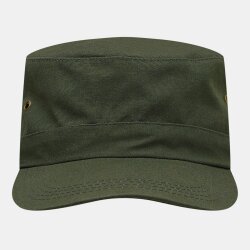 Military-Cap Dunkelgrün mit 4 Luftlöchern – Army Cap mit Metallverschluss Outdoor-Kappe Grün Armykappe 100% Baumwolle