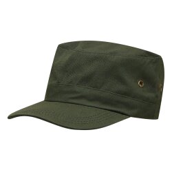 Military-Cap Dunkelgrün mit 4 Luftlöchern – Army Cap mit Metallverschluss Outdoor-Kappe Grün Armykappe 100% Baumwolle