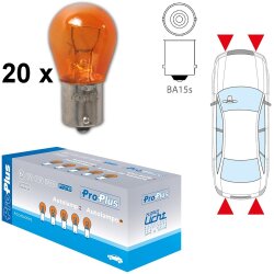 AS 20 x Autolampe Glühbirne 21W Blinker BA15s 12V...