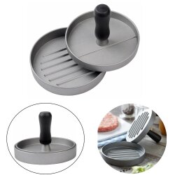 Burgerpresse Ø12cm Schwarz/Silber –...