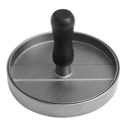 Burgerpresse Ø12cm Schwarz/Silber – Hamburger Presse für Saftige Pattys Pattymaker – Hamburger Pressen, Fleischpresse