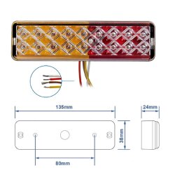 AS Rückleuchte Anhänger LED Bremslicht Rücklicht Blinklicht Heckleuchte Trailer ECE AS