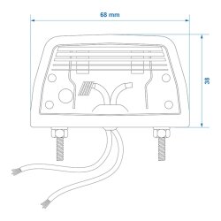 Kennzeichenbeleuchtung LED E11 Nummernschildbeleuchtung KFZ - 12V Schwarz inkl. Sofitte Glühbirne Kennzeichen