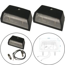 2x Nummernschildbeleuchtung 12V Schwarz LED E11 KFZ - Sofitte Glühbirne Kennzeichenbeleuchtung Kennzeichen