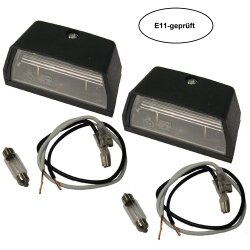 2x Nummernschildbeleuchtung 12V Schwarz LED E11 KFZ - Sofitte Glühbirne Kennzeichenbeleuchtung Kennzeichen