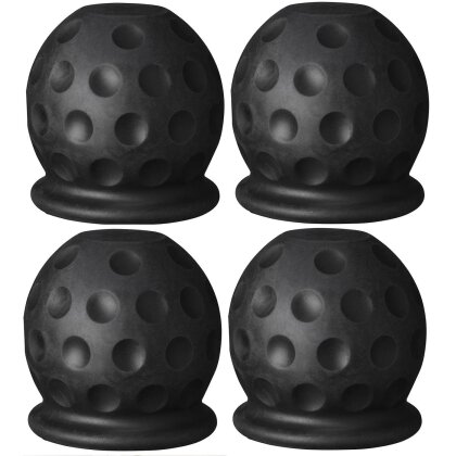 4x Abdeckkappe Schutzhülle für Kugelkopf Abdeckung Anhängerkupplung Golfball Schutzkappe aus Gummi für max. Ø 50 mm