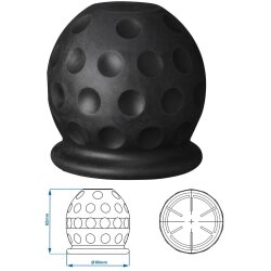 4x Abdeckkappe Schutzhülle für Kugelkopf Abdeckung Anhängerkupplung Golfball Schutzkappe aus Gummi für max. Ø 50 mm