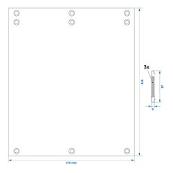 Fußmatte Wohnmobil 43x37cm – Teppich Kompatibel mit Fiat Ducato Ideal für elektrische Trittstufen – Rutschfeste Fußmatte