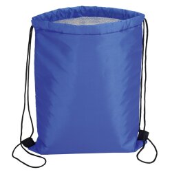 4 x Kühltasche mit Tragekordeln ca. 32 x 42 cm Einkaufstasche Kühlrucksack blau