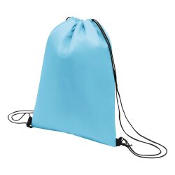 4 x Kühltasche mit Tragekordeln ca. 32x42 cm Einkaufstasche Kühlrucksack hellblau