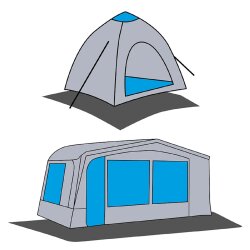 Bodenplane Zelt oder Vorzelt 2,5 x 5 Meter dicke Qualität Ohne Weichmacher