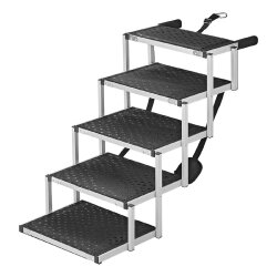 AS Hundetreppe klappbar 5 Stufen Auto Hunde Treppen Hunderampe faltbar Tiertreppe AS