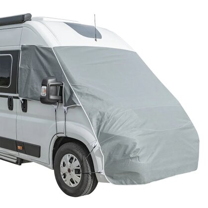 Frontscheibenabdeckung für Wohnmobile Scheibenabdeckung Camping aus 3-lagigem Vlies kompatibel Fiat Ducato ab 06-2006