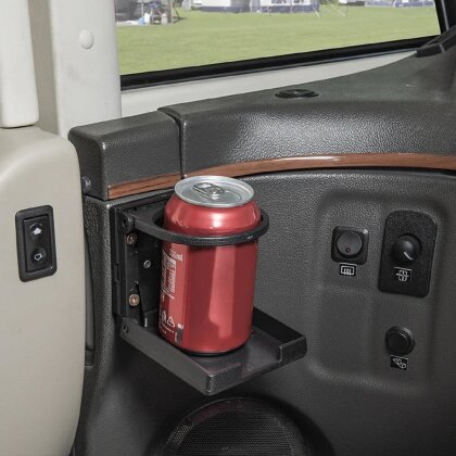 VW Bus T3 Getränkehalter klappbar für Dosen grau mit Piktogramm