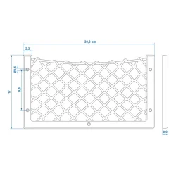 2x Aufbewahrungsnetz 302x169mm – Gepäcknetz mit Kunststoffrahmen Autozubehör für Stauraum Autonetz zur Ladungssicherung