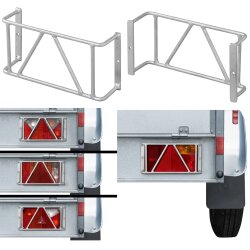 2x Schutzgitter Rückleuchten – Robustes Lampenschutzgitter für Anhänger - 270 x 132 x 68 mm - Schutz für Rückleuchten