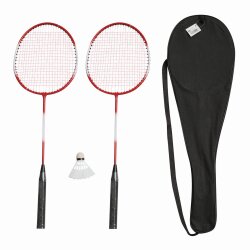 Badminton Set 2x Schläger 2x Federbälle und...