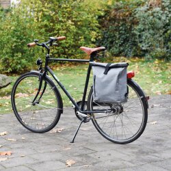 Fahrradrucksack 32x12x39 Gepäckträger Grau Fahrrad Rucksack 700Gr 15L aufrollbar