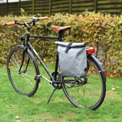 Fahrradrucksack 32x12x39 Gepäckträger Grau Fahrrad Rucksack 700Gr 15L aufrollbar