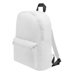 Rucksack klein Weiß 30x10,5x39,5 cm – Mini Rucksäcke für Damen Reißverschluss-Hauptfach mit gepolsterte Schultergurte