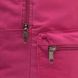 Kleiner Rucksack 30x10x39 cm Kleinerrucksack 2 Fächer verwendbar Damen - Herren Pink