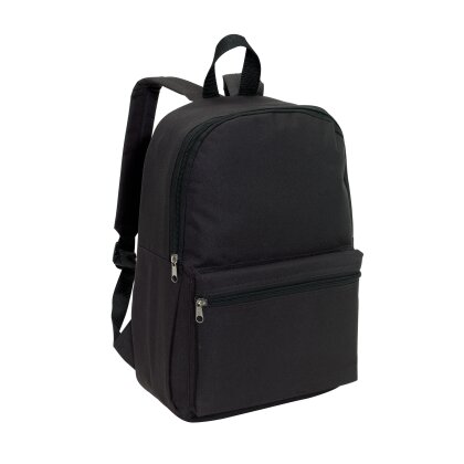 Kleiner Rucksack 30x10x39 cm Kleinerrucksack 2 Fächer verwendbar Damen - Herren Schwarz