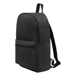 Kleiner Rucksack 30x10x39 cm Kleinerrucksack 2 Fächer verwendbar Damen - Herren Schwarz