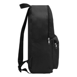 Kleiner Rucksack 30x10x39 cm Kleinerrucksack 2 Fächer verwendbar Damen - Herren Schwarz