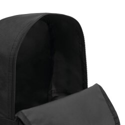 Rucksack klein Schwarz 30x10,5x39,5 cm – Mini Rucksäcke für Damen Reißverschluss-Hauptfach mit gepolsterte Schultergurte