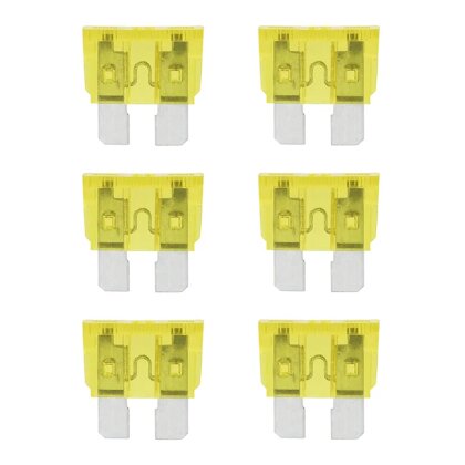 6 x Flachsicherungen Mini KFZ Set 15A Blau Sicherungen Flachsicherung