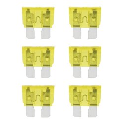 6 x Flachsicherungen Mini KFZ Set 15A Blau Sicherungen Flachsicherung