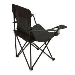 2x Faltstuhl Camping – Campingstuhl Klappbar in Schwarz bis 100 kg inkl. Aufbewahrungstasche ca. 80 cm - Anglerstuhl