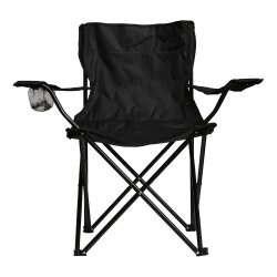 2x Faltstuhl Camping – Campingstuhl Klappbar in Schwarz bis 100 kg inkl. Aufbewahrungstasche ca. 80 cm - Anglerstuhl