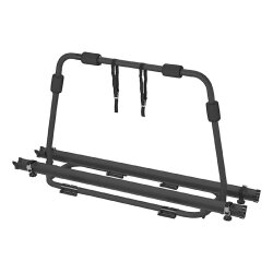 Deichsel Fahrradträger schwarz bis 40kg – Fahrradheckträger Wohnwagen 5,1kg Wohnwagendeichsel 2 Fahrräder 126x70x32cm