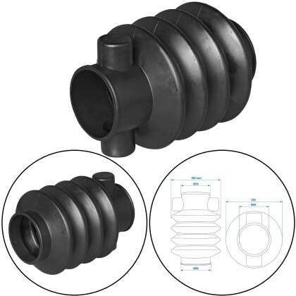 1 x Faltenbalg Gummi für Anhänger, kompatibel für Knott/Schlegl 55-60 mm – robust und langlebig, 130mm Länge, optimaler Schutz