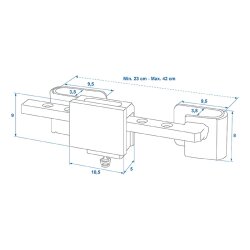 2x Diebstahlschutz für Container - LKW Schloss 23-42cm Diebstahlsicherung Containerschloss Seecontainern Baucontainern