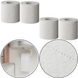 4x Camping Toilettenpapier – 2-lagiges, selbst auflösendes Klopapier für Campingtoiletten 250 Blatt pro Rolle Toilette