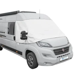 1 x Frontscheibenabdeckung für Wohnmobil Abdeckung kompatibel mit Fiat Ducato X290 ab 2014 Scheibenabdeckung für Isolierung und Sichtschutz, Farbe Weiß oder Grau