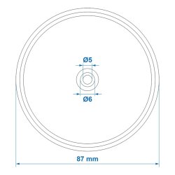 2x Reflektoren Rund - Rückstrahler Ø 85mm und Loch Ø von 5mm für Anhänger Rote Katzenaugen schraubbar mit E3 Prüfnummer