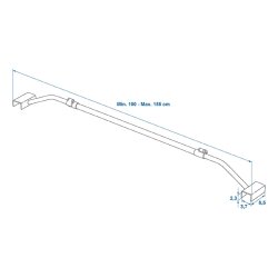 2x Flachplanenbügel für Anhänger 100-155 cm – Planenbügel Metall zur Befestigung von Flachplanen Klammer Dicke bis 3,6cm