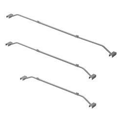 2x Flachplanenbügel für Anhänger 100-155 cm – Planenbügel Metall zur Befestigung von Flachplanen Klammer Dicke bis 3,6cm