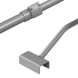 2x Flachplanenbügel für Anhänger 100-155 cm – Planenbügel Metall zur Befestigung von Flachplanen Klammer Dicke bis 3,6cm